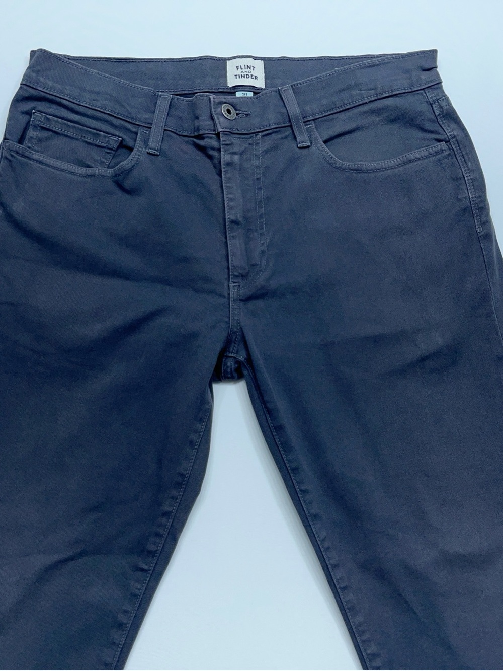 FLINT AND TINDER 365 Pant Mens 31x27 Slim Fit 5 Pocket Gray Preppy Huckberry USA